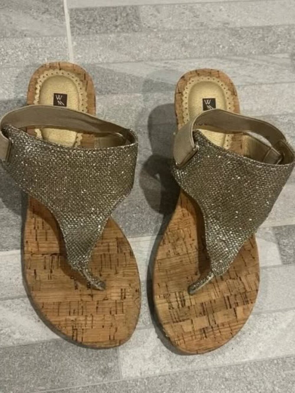 White Mountain Cork Thong Sandals